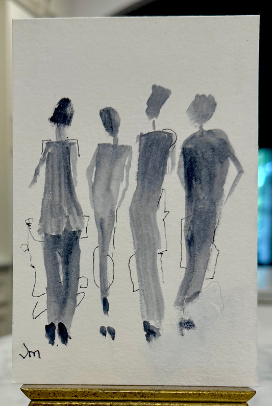 WE ARE FAMILY — Original Acrylic Painting by Judie Mulkey — 4” x 6”
