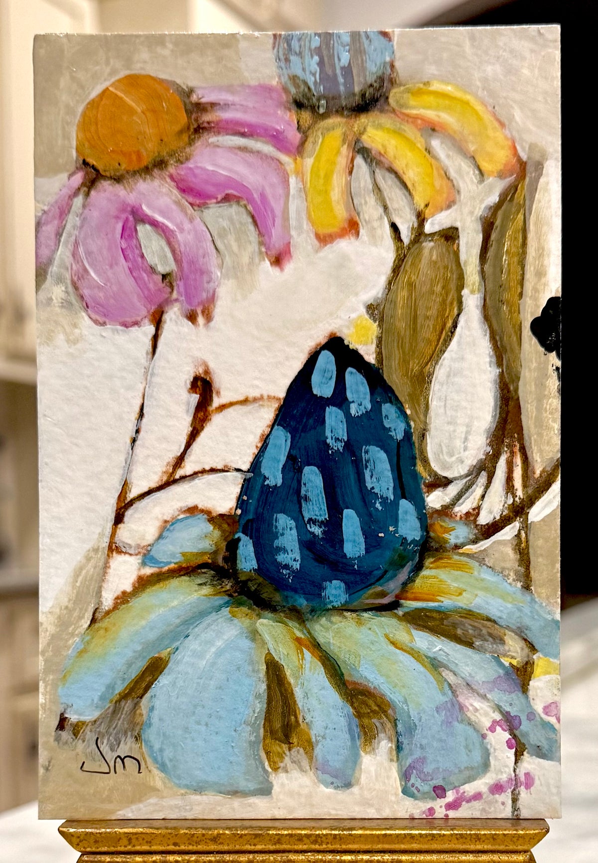 END OF THE SEASON I — Original Acrylic Painting by Judie Mulkey — 4” x 6”