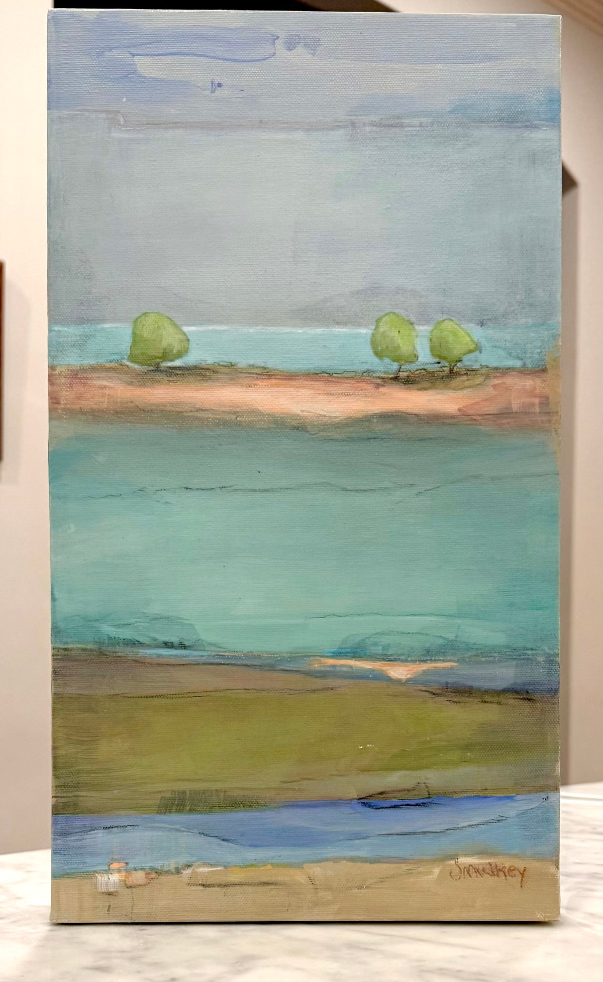 Meadow and Fell — Original Acrylic Painting by Judie Mulkey — 9” x 18”