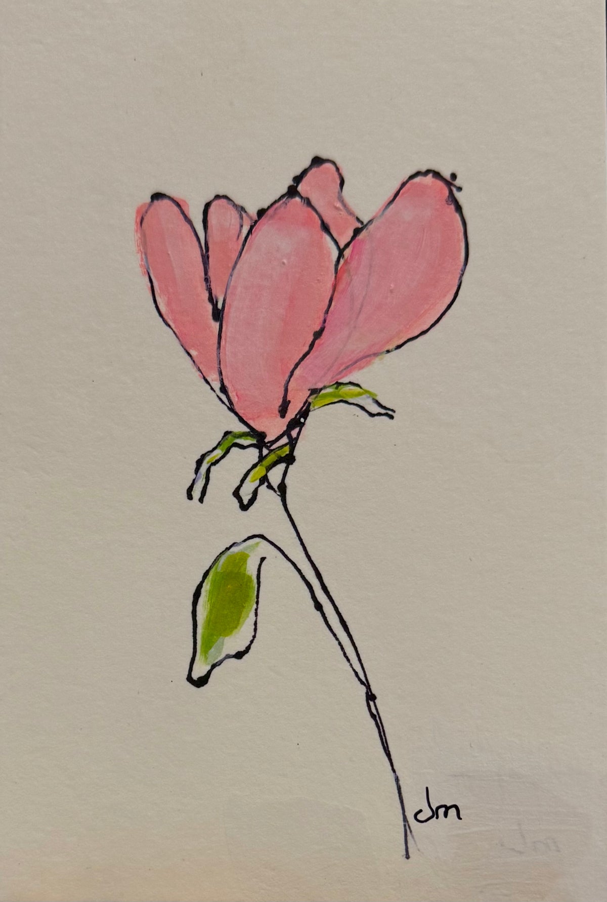 FLIRT — Original Acrylic Painting by Judie Mulkey — 4” x 6”
