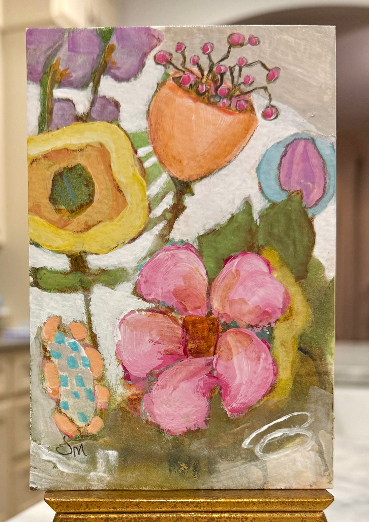 END OF THE SEASON II — Original Acrylic Painting by Judie Mulkey — 4” x 6”