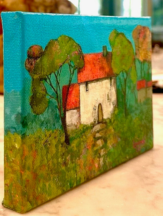 Tuscan Feeling — Original Acrylic Painting by Beth Capogrossi — 5” x 7”