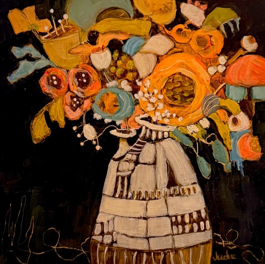 Fall Finds — by Judie Mulkey - 8” × 8” Giclée Print