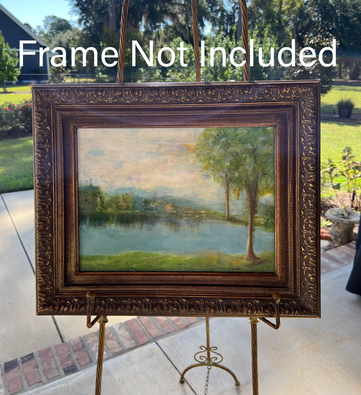 Original Acrylic Painting, Pond at Nilo by Deborah Herndon, 12” x 16”