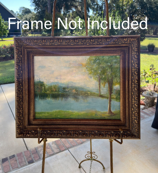 Original Acrylic Painting, Pond at Nilo by Deborah Herndon, 12” x 16”