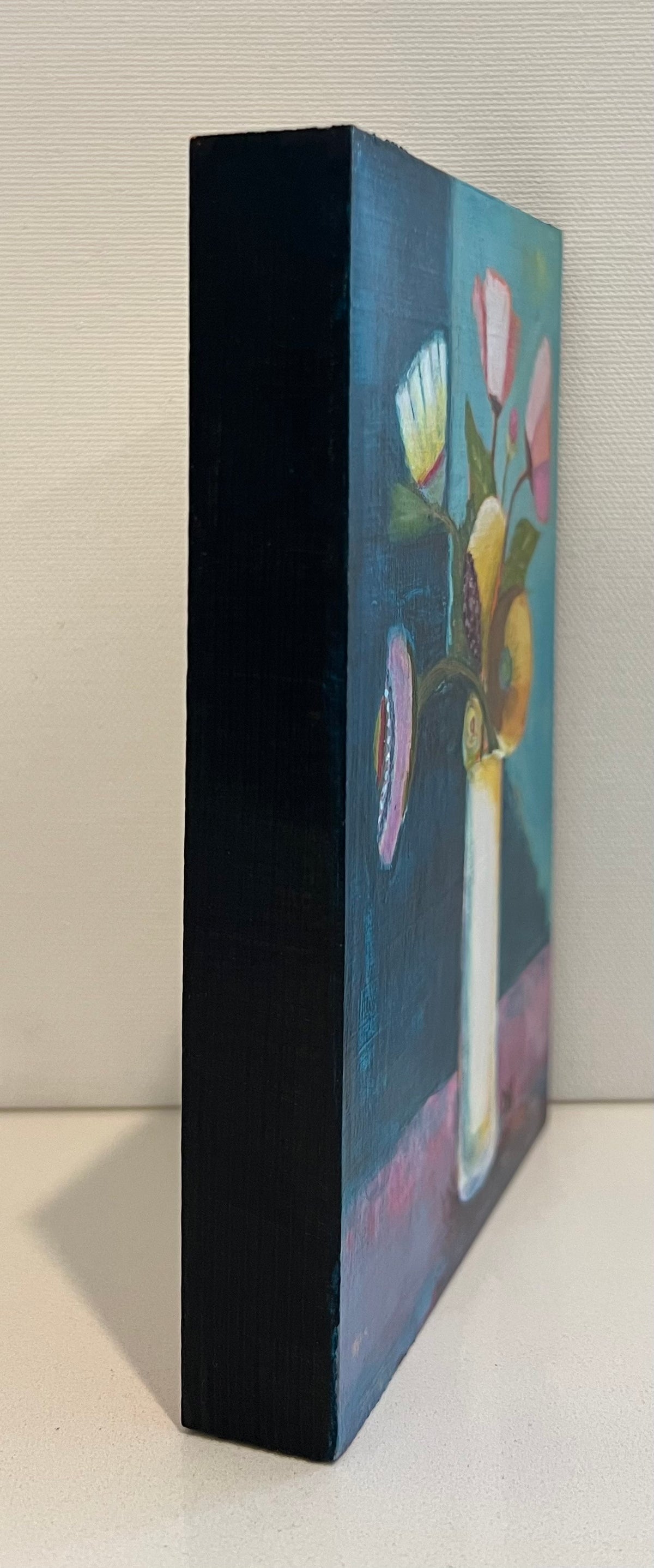 The Unlikely Bouquet — Original Acrylic Painting by Deborah Herndon — 4” x 6”