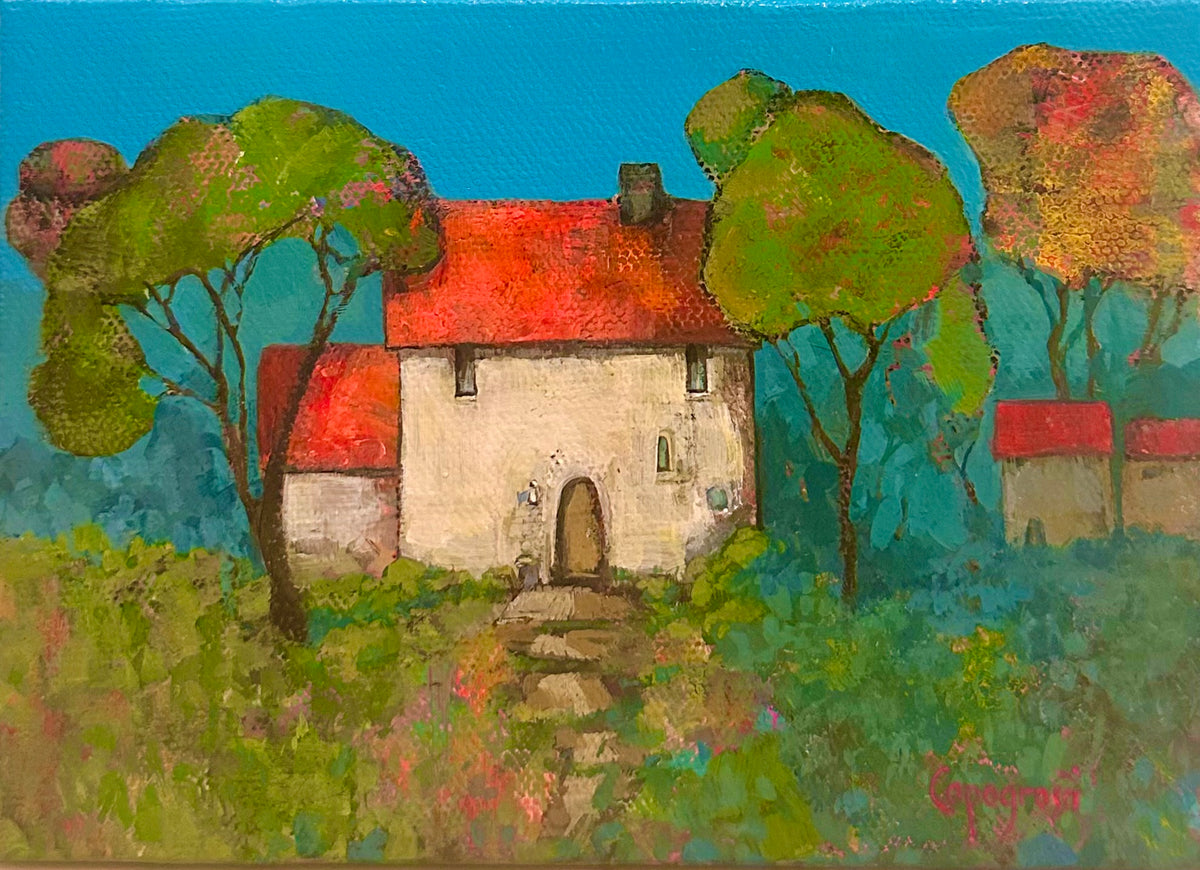 Tuscan Feeling — Original Acrylic Painting by Beth Capogrossi — 5” x 7”