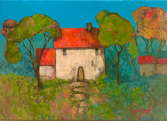 Tuscan Feeling — Original Acrylic Painting by Beth Capogrossi — 5” x 7”