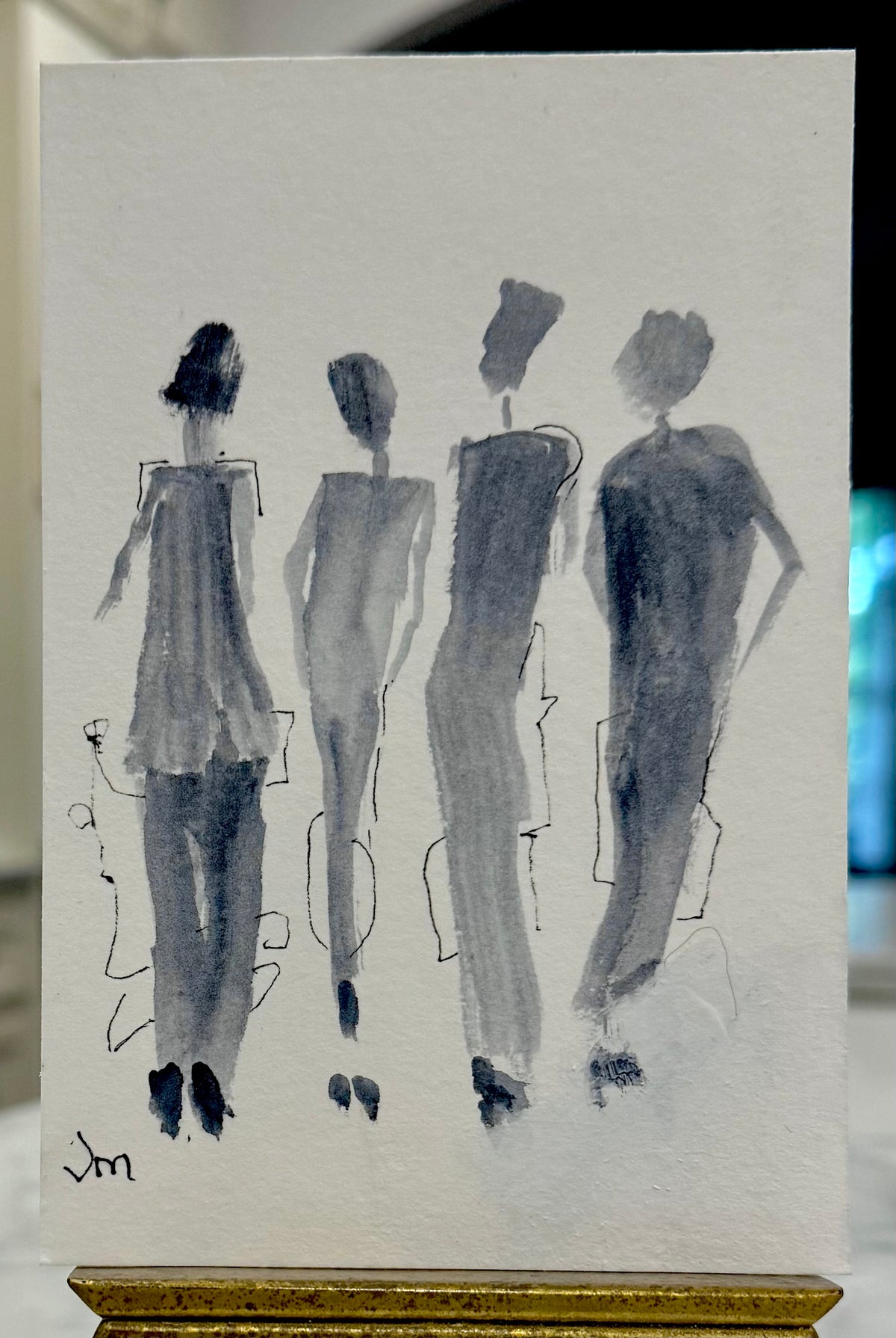 WE ARE FAMILY — Original Acrylic Painting by Judie Mulkey — 4” x 6”