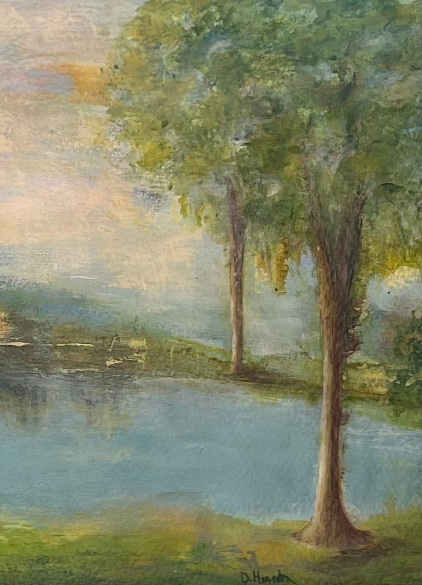 Original Acrylic Painting, Pond at Nilo by Deborah Herndon, 12” x 16”