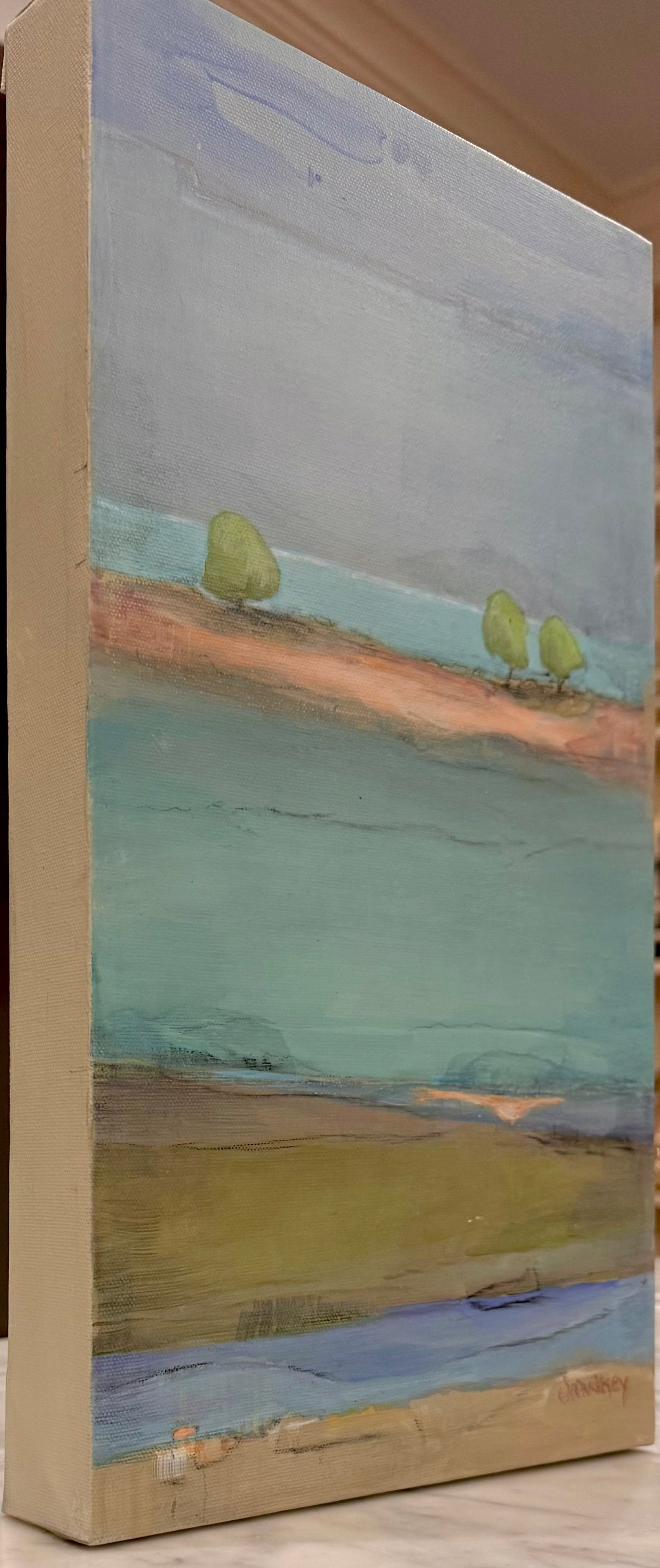 Meadow and Fell — Original Acrylic Painting by Judie Mulkey — 9” x 18”