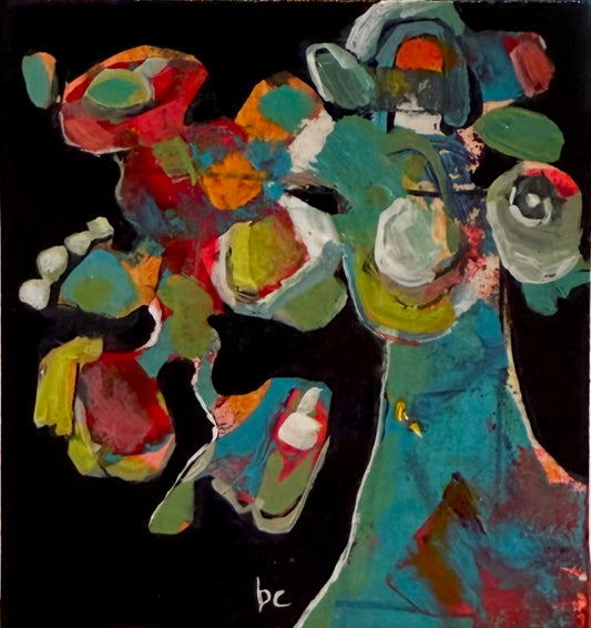 Flower Power — Original Painting by Beth Capogrossi — 2.5” x 3”