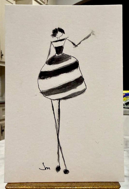 STELLA — Original Acrylic Painting by Judie Mulkey — 4” x 6”