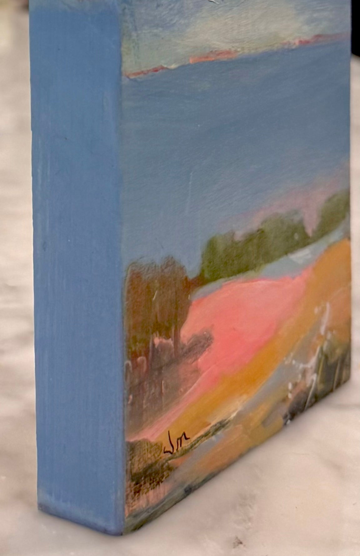St. Simons Island — Original Acrylic Painting by Judie Mulkey — 4” x 4”