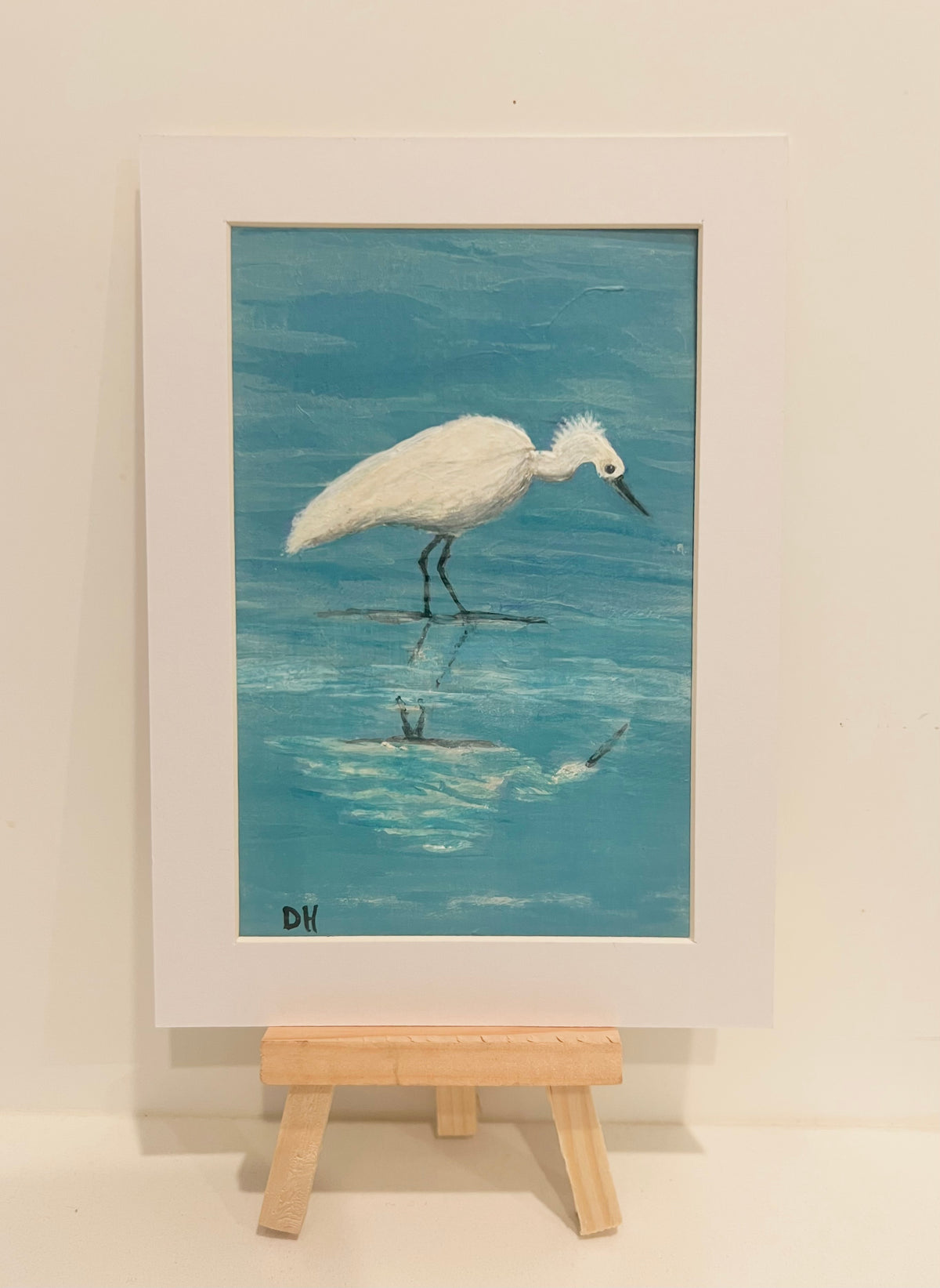 Blue Shallows — Original Acrylic Painting by Deborah Herndon — 4” x 6”